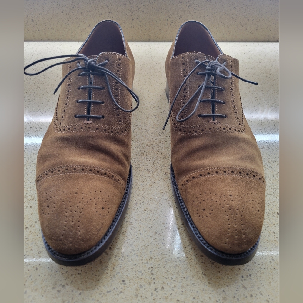 Ralph Lauren Purple Label Denver Suede Cap Toe Shoe